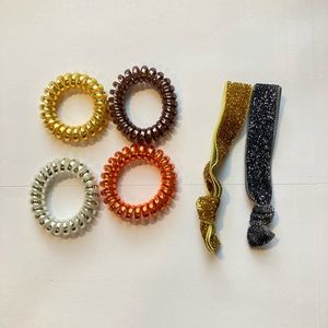 Hair ties and coils bundle